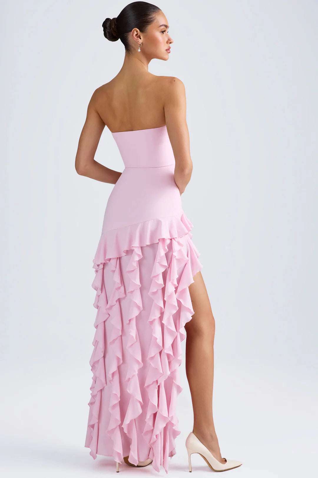 Parfait Élégance™ | ROBE MAXI SANS MANCHES À FENTE ET VOLANTS