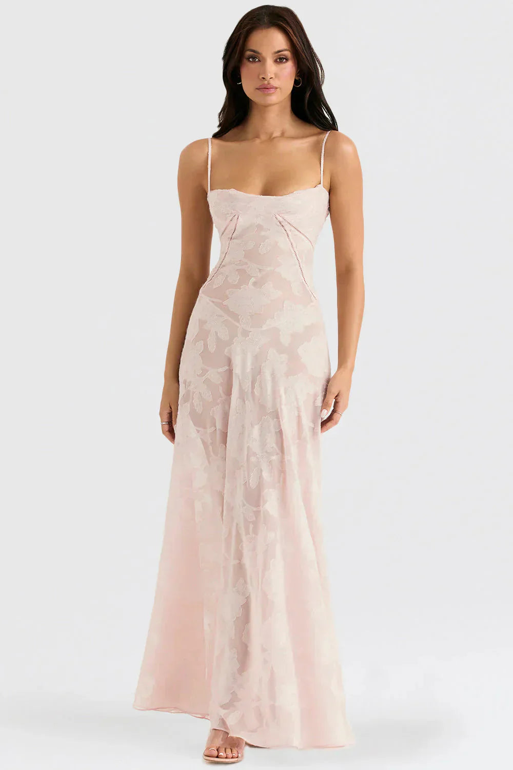 Parfait Élégance™ | ROBE MAXI ROMANTIQUE AVEC DENTELLE FLORALE