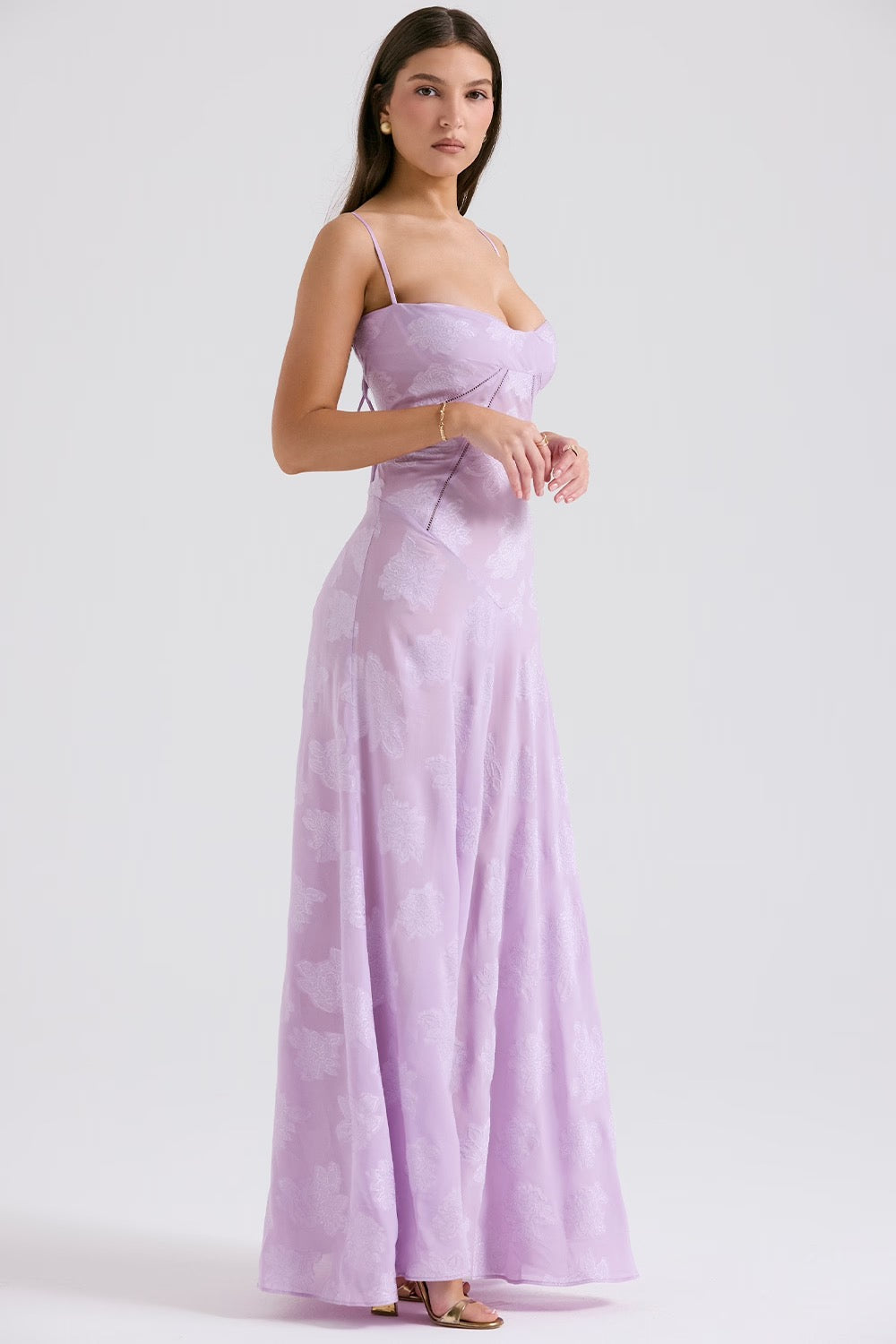 Parfait Élégance™ | ROBE MAXI ROMANTIQUE AVEC DENTELLE FLORALE