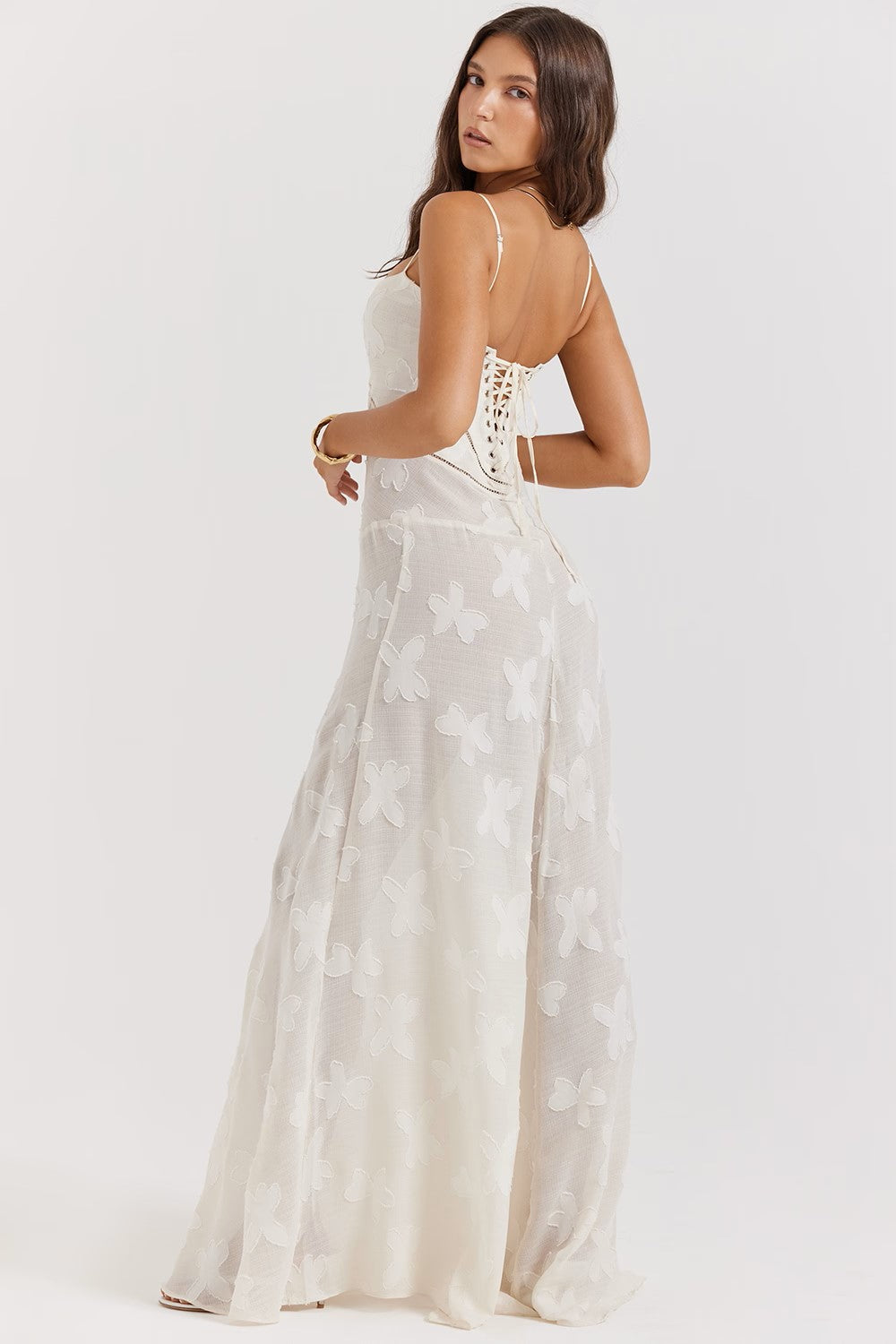 Parfait Élégance™ | ROBE MAXI ROMANTIQUE AVEC DENTELLE FLORALE