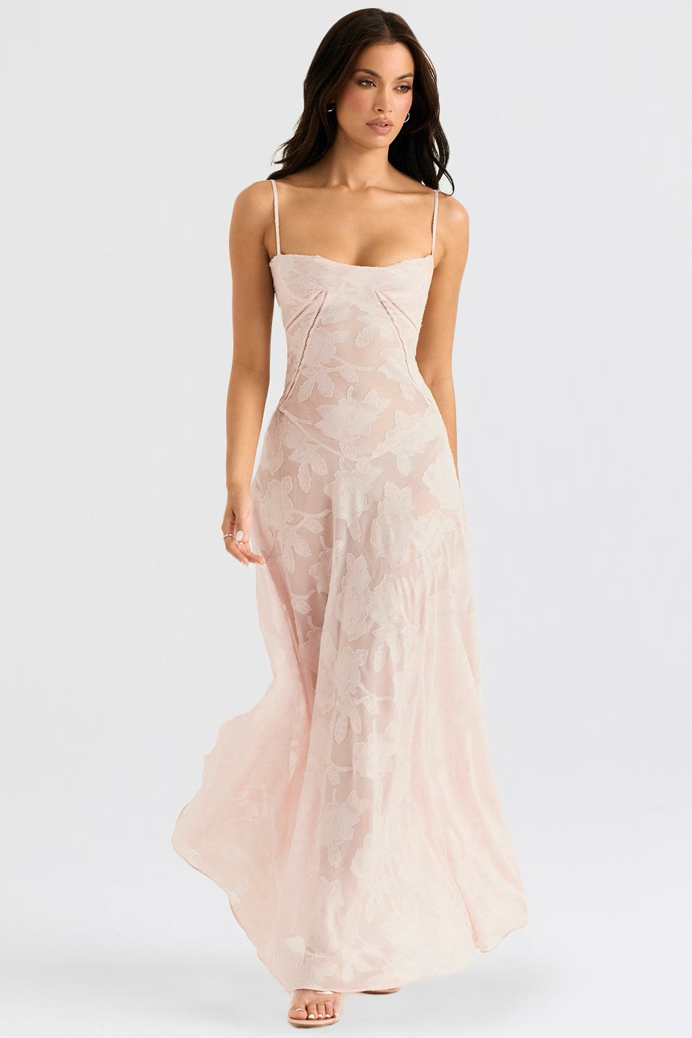 Parfait Élégance™ | ROBE MAXI ROMANTIQUE AVEC DENTELLE FLORALE